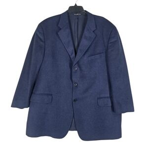 Coppley Minelli 100 Cashmere Sport Coat Blazer Jacket Men 48R Navy Blue 3-Button